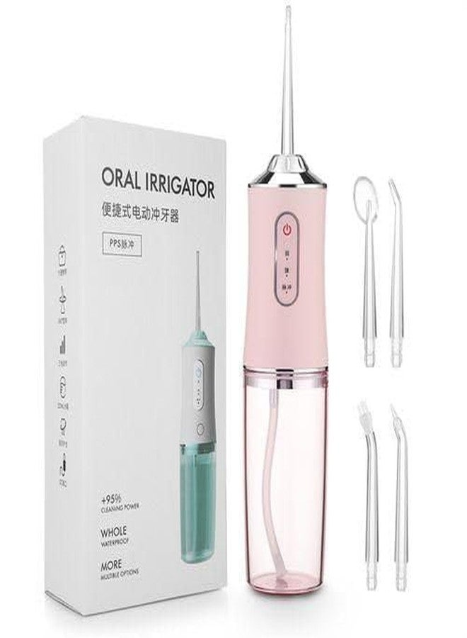HIRTI Water Flosser Oral Irrigator with 3 Modes 4 Jets IPX7 | Cordless Waterproof Rechargeable Irrigation Cleaner with 220ml Detachable Water Tank for Teeth Cleaning (Multicolor) - Image 3